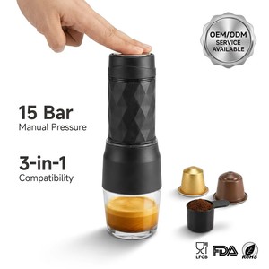 Cafetera Espresso Portátil Mini, Compatible con Cápsulas NS DG y Café Molido, para Playa, Camping, Viajes y Uso al Aire Libre - Product Image 3