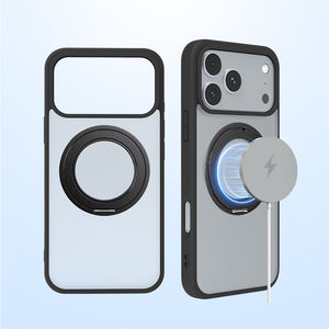 Funda Magnética Giratoria de 360 Grados para Teléfono con Soporte de Aluminio, Parachoques de TPU Flexible y Soporte de Aluminio para iPhone - Product Image 4