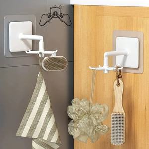 360 grados giratorio PP Punch Free Six Claw <span class=keywords><strong>Hook</strong></span> cocina espátula cuchara colgador de almacenamiento montado en la pared - Product Image 3