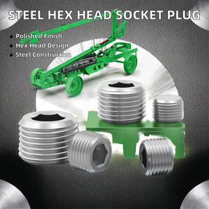 Raccord de tuyauterie en acier inoxydable 304, embout à tête hexagonale interne avec filetage, surface lisse et technologie de fonderie - Product Image 2