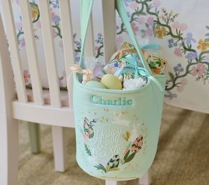 <span class=keywords><strong>Minit</strong></span> Rabbit Stickerei Kaninchen Griff Benutzer definierte Eier Blumen Happy Easter Bunny Taschen - Product Image 3