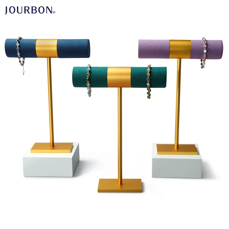 Jourbon wholesale Jewelry Display Show T prop Windows metal watch bracelet stand necklace holder jewelry display rack