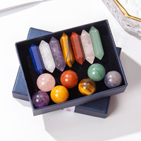 Coffret Cadeau de Cristaux Naturels de Madagascar avec Pierres Colorées et Spécimens de Minerais en Forme de Prisme Hexagonal - Vente en Gros