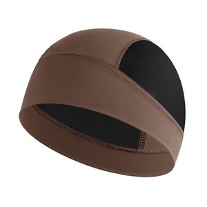 Customized Outdoor Motorcycle Helmet Liner Cap Breathable Quick Dry Nylon Brushed Warm Melon Shape Adult Sports Hat - Product Image 2