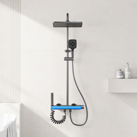 Ensemble de robinetterie de douche personnalisé en aluminium 4230 avec affichage numérique à 4 fonctions, style clavier de piano, et douchette à main pour salle de bain résidentielle
