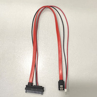 Cable de Datos SATA de Alta Velocidad para Disco Duro, 90 Grados, 22 Pines (7+15P), SH 2.0, 4 Pines en Ángulo Recto, Blindaje de Lámina de PVC, 6 pies
