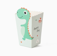 Boîtes à Popcorn en Papier Dinosaure pour Fête d'Anniversaire Enfants, Contenants à Bonbons et Snacks, Boîtes à Friandises Thème Dinosaure Dessin Animé pour Fête
