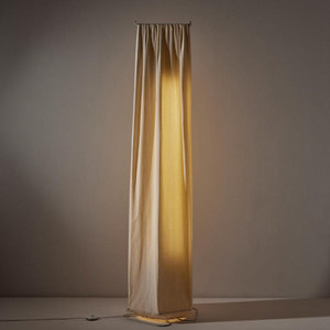 Lampadaire moderne en lin avec source de lumière LED et interrupteur, éclairage domestique pour chambre, bureau, villa, ameublement doux - Product Image 1