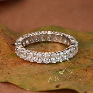 แหวนหมั้นเพชรสำหรับผู้หญิงได้รับการรับรอง VVS CVD 10K 14K 18K ผลิตตามสั่ง - Product Image 3