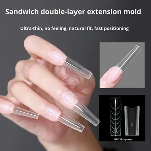 New <b>Nail</b> Tips Sandwich <b>Nail</b> Film Rapid <b>Extension</b> Paperless Tray Crystal Phototherapy Construction Free Mold - Product Image 4