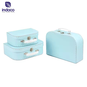 Wholesale Cardboard <b>Suitcases</b> Customized Paper <b>Suitcase</b> Box Package with Handle Toys - Product Image 3