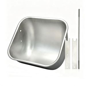 Heavy Duty Stainless Steel Pig Feeder <strong>Trough</strong> Sow Feed Bowl for Gestation Crate Farrowing Pen Finishing Pig Feeding Equipment - Product Image 1