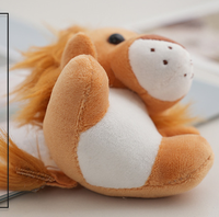 Ensemble de porte-clés en peluche d'animaux de la forêt - Mini singe, tigre, girafe, lion, éléphant en peluche, porte-clés mignon d'animaux sauvages en peluche pour sac