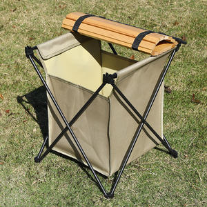 ShineMaster-Armario plegable de aluminio portátil para acampar, mesa con cesta de almacenamiento para senderismo al aire libre - Product Image 2