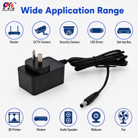Alimentation murale personnalisable AC/DC 12V 1A avec prise AR, adaptateur secteur pour éclairage LED et sécurité