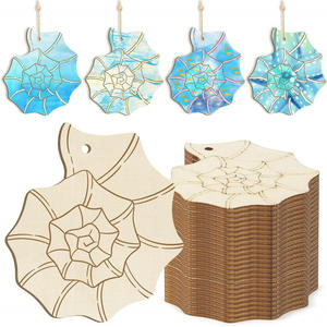 Wooden Pendant Cartoon Customizable <strong>Christmas</strong> Wooden Ornament Hanging Wood Crafts Decorations with Custom <strong>Logo</strong> - Product Image 3