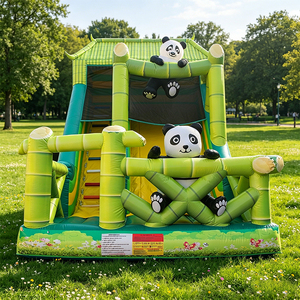 WINSUN <b>Large</b> Adults Kids Playground Themed Blow <b>Slide</b> Panda PVC Inflatable Dry <b>Slide</b> for Shopping Mall Garden Use Customized - Product Image 1