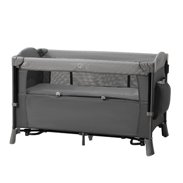 Modern Portable Baby Crib Large Folding Mobile Rocking Bed with Newborn Guardrail Multifunctional Home Hospital Park School Use