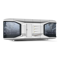 Maison Modulaire Moderne en Forme de Capsule Spatiale, Hôtel Mobile, Mini-Villa Préfabriquée en Acier Inoxydable, Bureau, Camping, Séjour d'un An