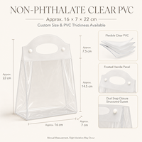 Pochette cosmétique transparente personnalisée en PVC avec poignée pour emballage cadeau beauté