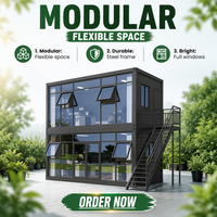 Maisons conteneurs personnalisées de 20 et 40 pieds, villas pour bureaux, hôtels, magasins, design contemporain, construction durable, commandes en gros