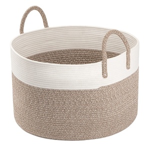 Dropshipping Fabricant chinois Panier à <span class=keywords><strong>linge</strong></span> en <span class=keywords><strong>corde</strong></span> de coton de stockage tissé pliable pour articles divers - Product Image 1