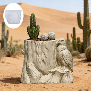 Molde de silicona 3D de águila en tronco de árbol <span class=keywords><strong>para</strong></span> bricolaje: portavelas de <span class=keywords><strong>cemento</strong></span>, taza de yeso, taza de resina, maceta y adornos decorativos <span class=keywords><strong>para</strong></span> el hogar - Product Image 1