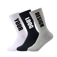 Chaussettes de yoga et de pilates en coton personnalisées, antidérapantes, pour femmes et jeunes, chaussettes de sport à compression, avec logo mignon sur le bord