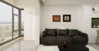 Armoire de chambre moderne encastrée en bois portable à 3 portes d'angle sur mesure pour rangement de vêtements