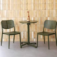 Ensemble table et chaise pliables en alliage d'aluminium de luxe léger pour l'extérieur, 1 place, mobilier d'extérieur pour cour, jardin, balcon
