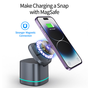 <span class=keywords><strong>Mini</strong></span> <span class=keywords><strong>chargeur</strong></span> sans fil magnétique 3 en 1 multifonctionnel 15W <span class=keywords><strong>chargeur</strong></span> sans fil à charge rapide pour écouteurs de montre <span class=keywords><strong>iphone</strong></span> - Product Image 5