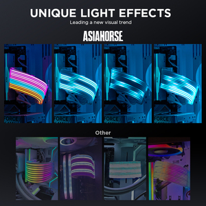 Asia horse Großhandel Computer LED-Streifen RGB-Kabel Gaming PC-Gehäuse Weiches Silikon RGB Motherboard-Kabel RGB-Netzteil kabel - Product Image 5