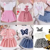 Pakaian Anak Grosir Bekas & Baru Merk Ternama Unisex Setelan Katun untuk Anak Laki-laki & Perempuan Balita Bales CN/GUA