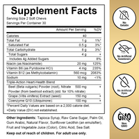 Suplemen Kunyah Bitroot OEM 60 Gummies Ultimate Heart Health untuk Kesehatan Jantung Pria, Mengandung Total CoQ10, Ekstrak Biji Anggur, Nitric Oxide, dan Bit Root untuk Imunitas
