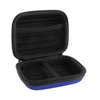 Logo personnalisé mini coque rigide étui pour écouteurs muti-fonctionnel bluetoorh pochette pour écouteurs en cuir housse