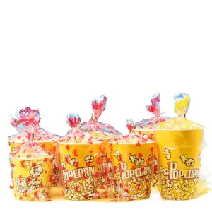 High quality popcorn cup custom printed disposable popcorn bucket 24oz 32oz 46oz 64oz 70oz