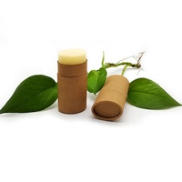 Tube de déodorant ovale biodégradable à mécanisme rotatif, emballage en papier, contenants cylindriques en carton recyclable personnalisés pour baumes