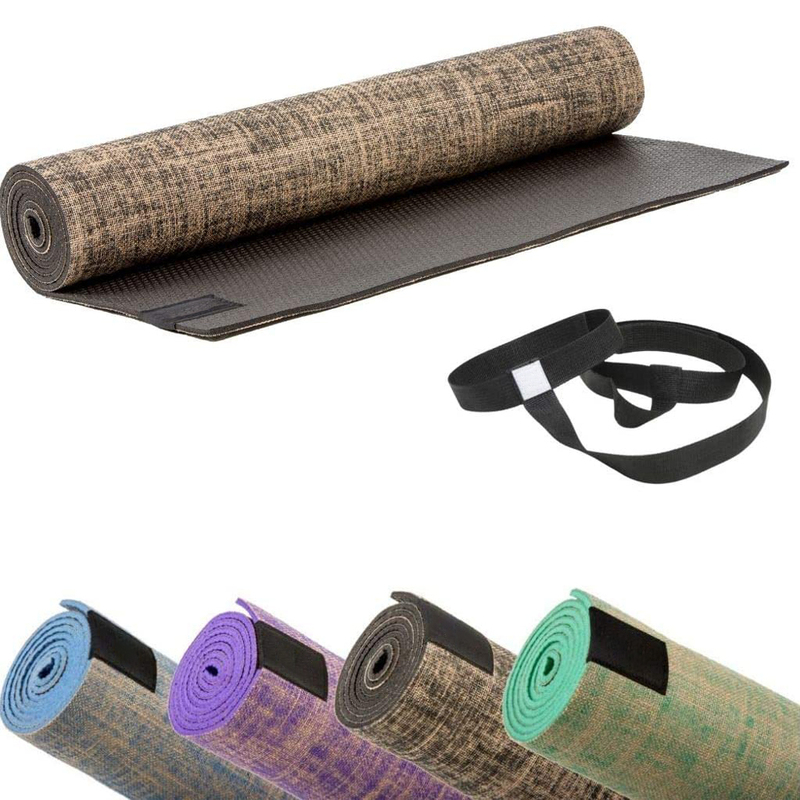 FDFIT Sports Practice Jute Yoga Mat