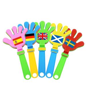 2020 personalizado bandera nacional europeo logotipo <span class=keywords><strong>GIF</strong></span> fans aplaudir mano clapper noisemaker - Product Image 1