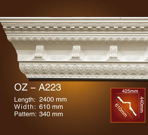 <span class=keywords><strong>Corniche</strong></span> décorative en polyuréthane pour <span class=keywords><strong>plafond</strong></span>, design européen, pour hôtels, moulures en mousse PU pour intérieur - Product Image 2