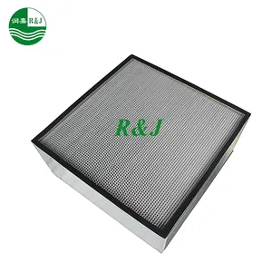 Customized Deep Pleated H13 H14 U15 U16 HEPA Air Filter With Paper Aluminum Foil Separator for HVAC system