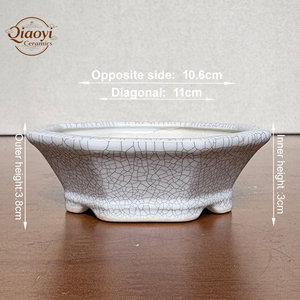 <span class=keywords><strong>Pot</strong></span> à Bonsaï <span class=keywords><strong>en</strong></span> Céramique Émaillée Yixing de Forme Polygone au Design Moderne, Petit <span class=keywords><strong>Pot</strong></span> à Fleurs de <span class=keywords><strong>Haute</strong></span> Qualité pour la Plantation à Domicile et <span class=keywords><strong>en</strong></span> Extérieur - Product Image 5