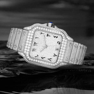 Reloj Automático de Lujo con Incrustaciones de Diamantes, Estilo Hip Hop, para Hombre, con Diamantes Moissanite VVS, Pasa el Test de Diamantes - Product Image 2