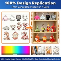Cadeaux d'entreprise OEM/ODM écologiques, porte-clés en peluche en forme de mascotte animale de dessin animé, avec solution de personnalisation complète pour les jouets en peluche.