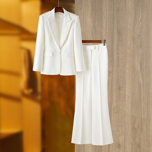 GX1702 abiti <span class=keywords><strong>da</strong></span> lavoro di qualità di lusso per donne pantaloni alla moda e Blazer di perle Set <span class=keywords><strong>da</strong></span> donna abiti <span class=keywords><strong>da</strong></span> ufficio taglie forti abito formale - Product Image 1