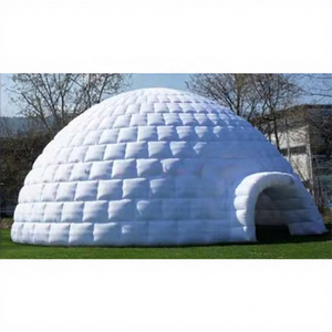 Tente dôme gonflable blanche de 10 mètres de type étendu avec tunnel / Tente dôme gonflable sportive Modèle IF-DTT001 pour mariage / <span class=keywords><strong>camping</strong></span> - Product Image 1