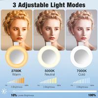 Nouvelle tendance miroir de maquillage magnétique pliant LED Selfie lumière de remplissage luminosité réglable pour téléphones portables Android I14/15/16 prendre Photo