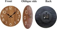 Jam Dinding Dekoratif Senyap Tanpa Bunyi Tik-tok Analog Kuarsa MDF Modern Desain Art Deco untuk Ruang Tamu Kantor Sekolah