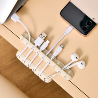Organisateur de bureau gestionnaire de câbles en plastique avec couvercle visible pince de moyeu d'artefact stockage fixe pour câbles de données de charge de téléphone