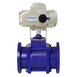 Válvula de Bola Motorizada SONGO DN80 de 3 Pulgadas y 24 Voltios con Brida de Cerámica Tipo V y Actuador - Product Image 1